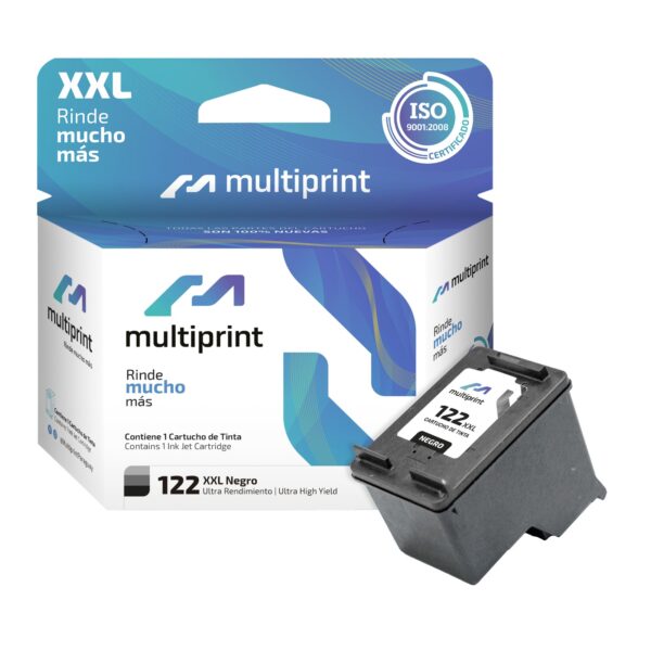 CARTUCHO MULTIPRINT® HC-J122B (122XXL) NEGRO [24ML]